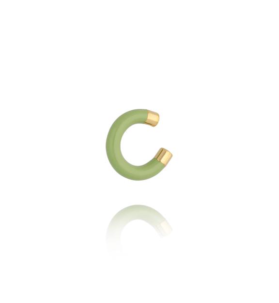 Nausznica z zieloną emalią mniejsza Enamel KSA0953