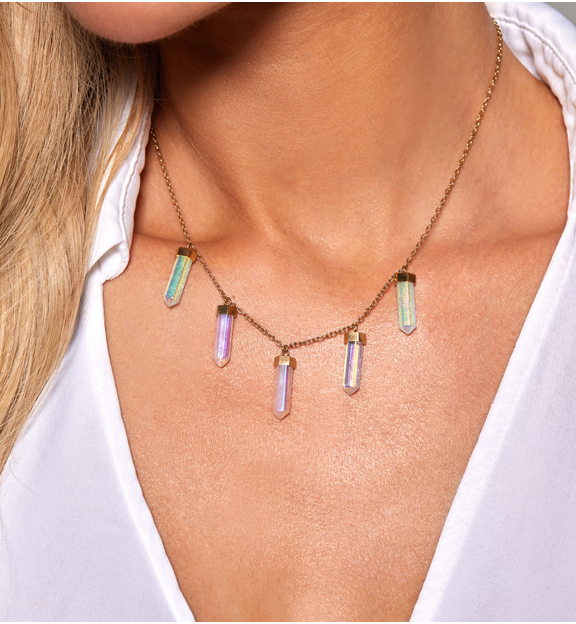 Naszyjnik z kwarcami Destinol NLB0216