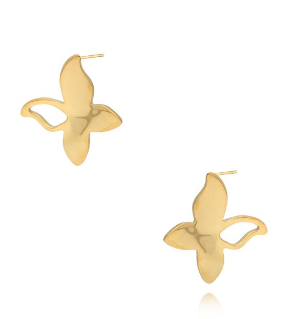 Kolczyki złote motyle Chunky KSA1284