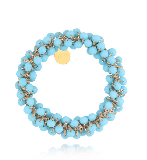 Gumka do włosów z kryształkami niebieska Luminous GWE0017