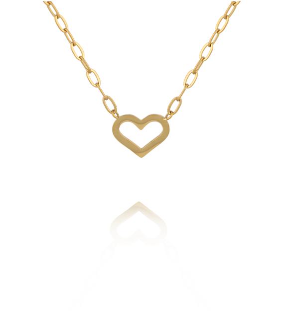 Naszyjnik z sercem złoty NSY0879