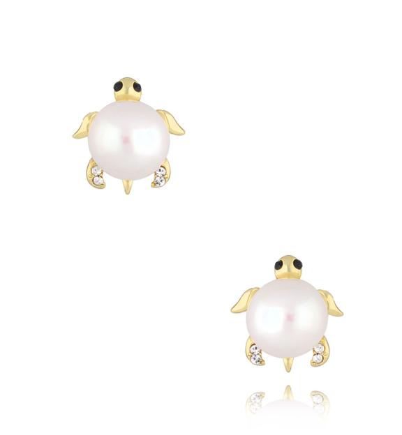 Kolczyki z perłowymi żółwiami Pearl Turtles KSS1419