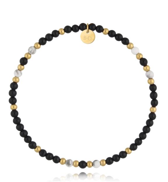 Bransoletka czarna z agatami Black Magic BSC1945