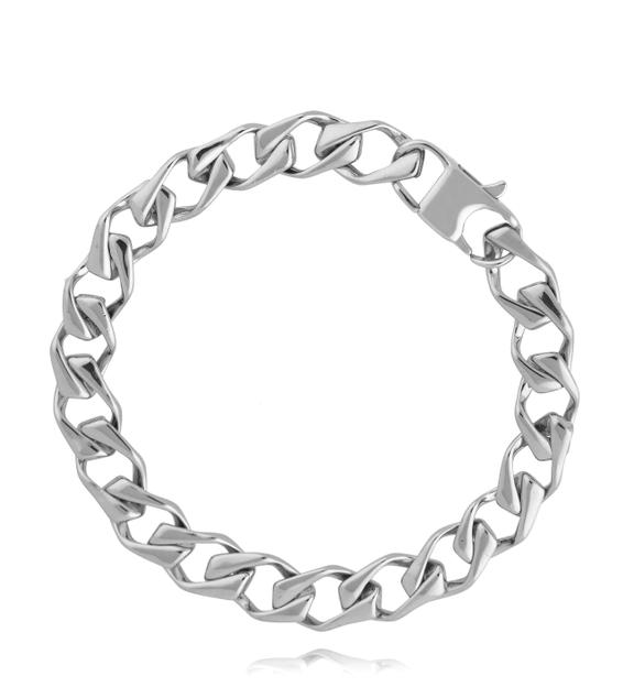 Zestaw męskich bransoletek w czerni i grafitowym srebrze ZN0100