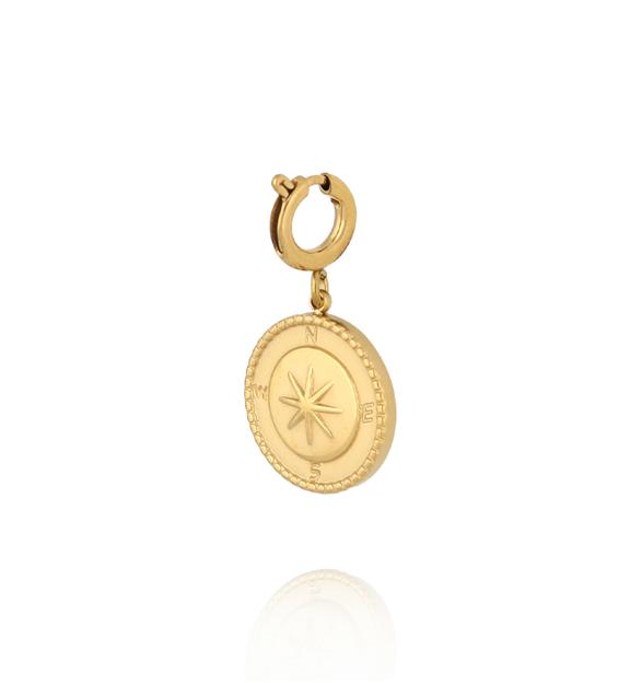 Charms złota róża wiatrów z kierunkami CHA0103