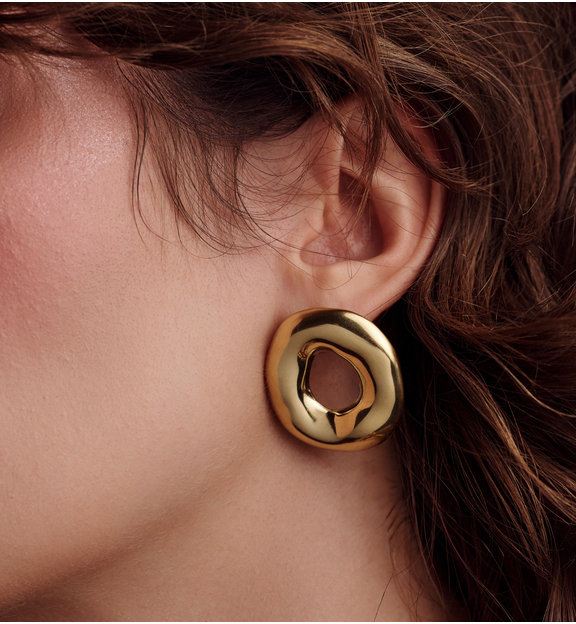 Kolczyki okrągłe złote KRG1074