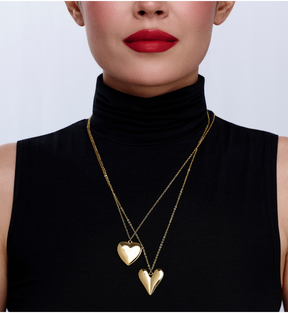 Naszyjnik z  sercem złoty NSY0670