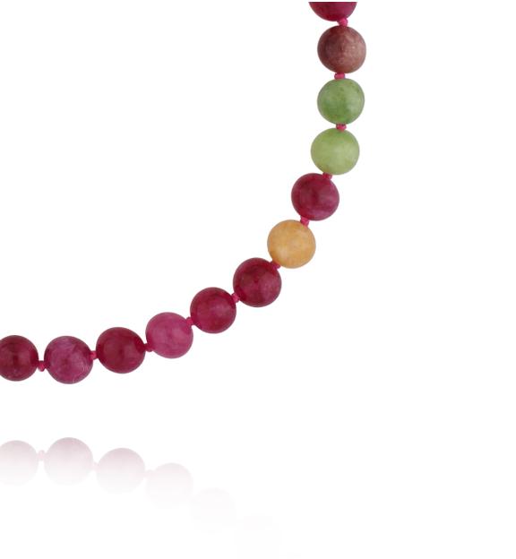 Naszyjnik z wielobarwnych jadeitów NPA1535