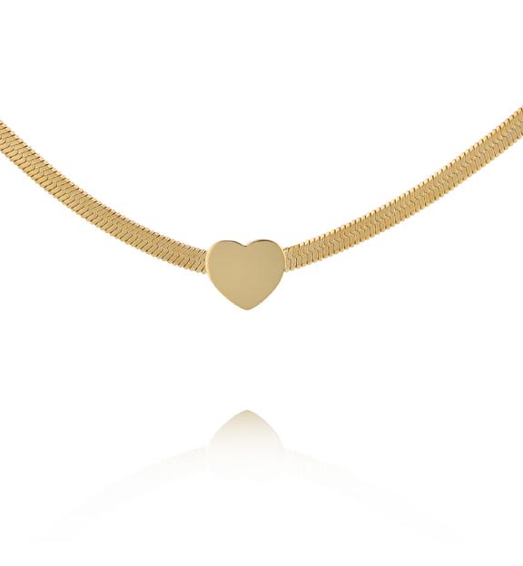 Naszyjnik złota żmijka z sercem NEA0048