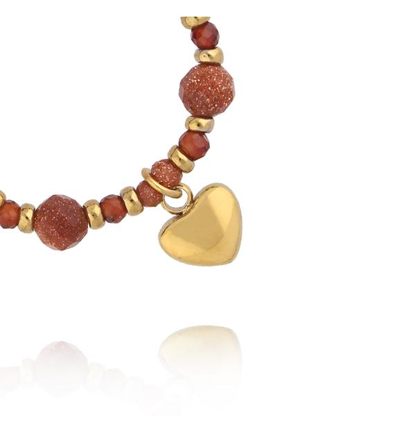 Pierścionek elastyczny z piaskiem pustyni PTW0658