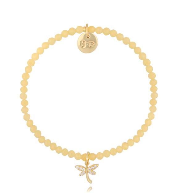 Bransoletka żółta z ważką Alfdis BTW2712