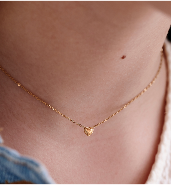 Naszyjnik delikatny z drobnym sercem dla córki NSY0759