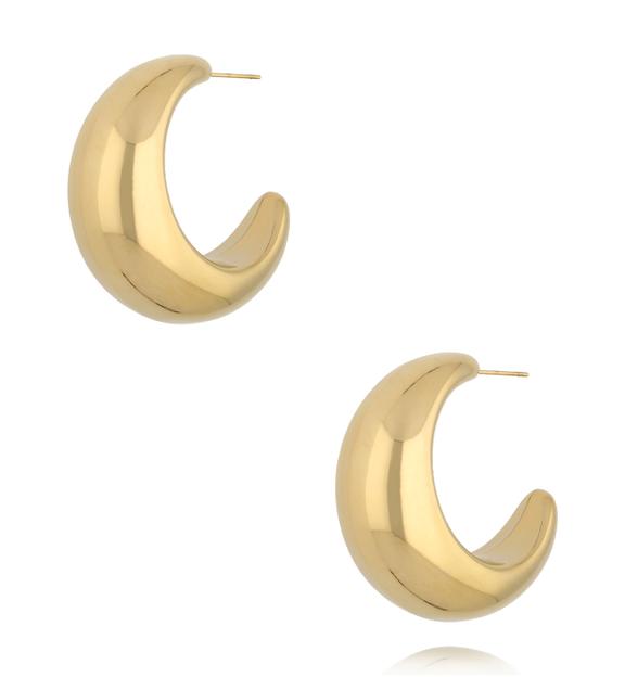 Kolczyki okrągłe duże złote KSY0645