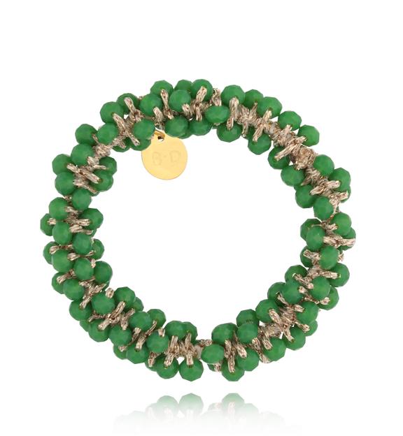 Gumka do włosów z kryształkami zielona Luminous GWE0027