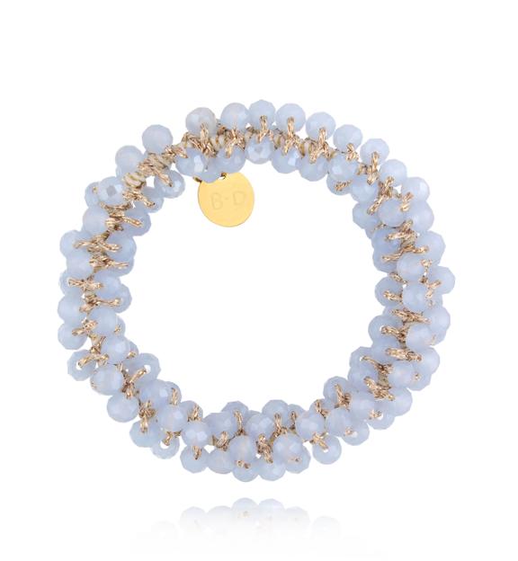 Gumka do włosów z kryształkami błękitna Luminous GWE0016