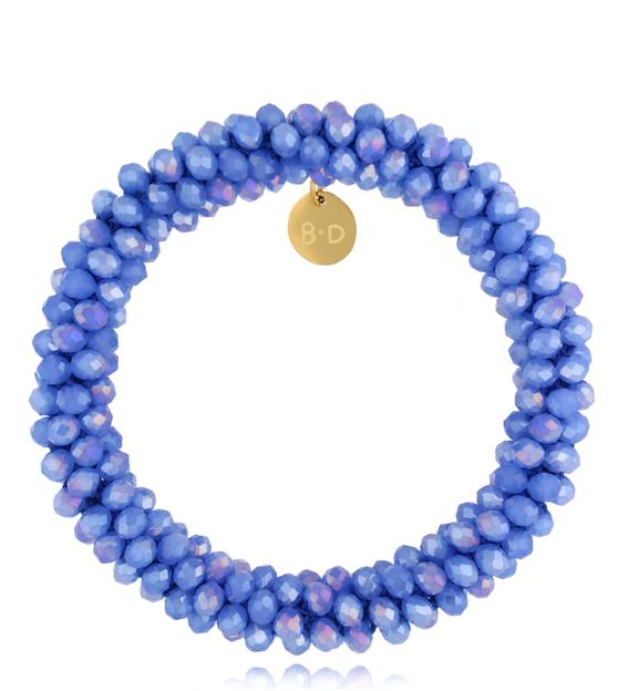 Bransoletka z kryształkami niebieska Luminous BWE0019