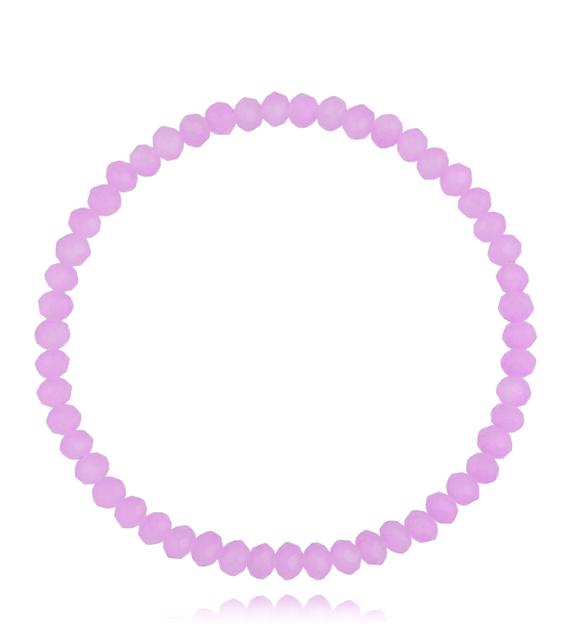 Bransoletka z fioletowymi kryształkami Luminous Crystal 4 mm BCY0278