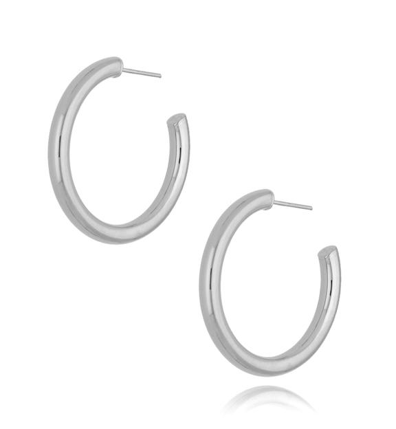 Kolczyki srebrne koła dmuchane KSA0176 35 mm