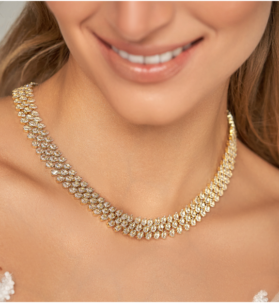 Naszyjnik z kryształami transparentnymi Truly NS0059