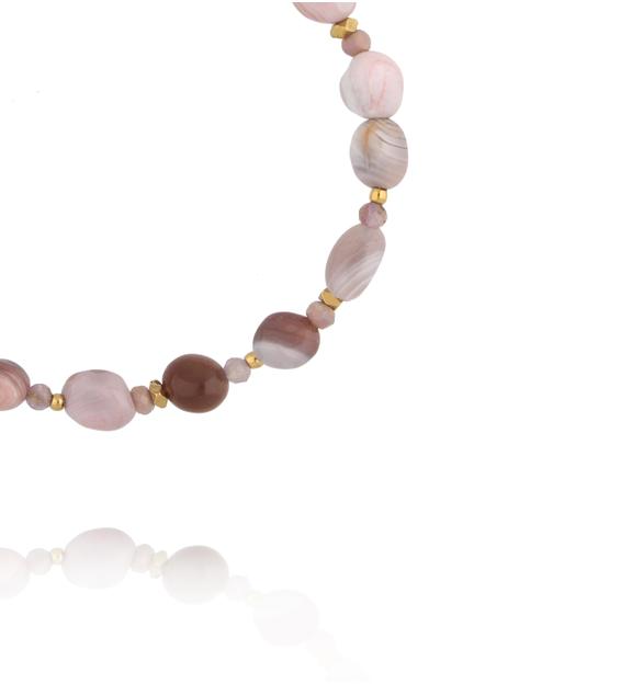 Bransoletka z agatem i labradorytem BPA0578