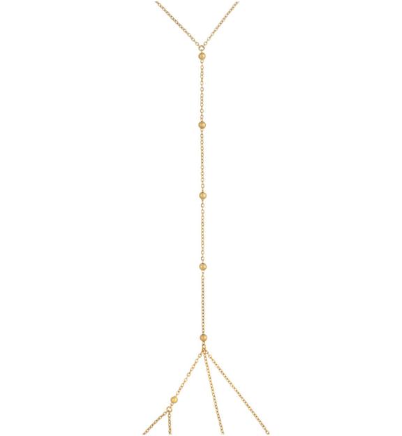 Naszyjnik na ciało złoty z kuleczkami body chain Varadero NSA0598