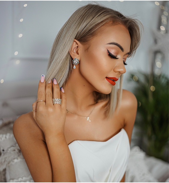 Kolczyki z kryształkami zielone Emerald KSS1543