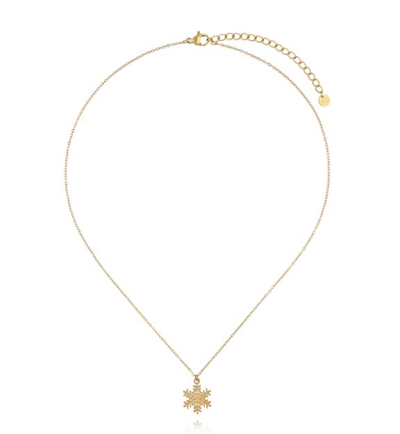 Naszyjnik ze śnieżynką złoty NSY0709