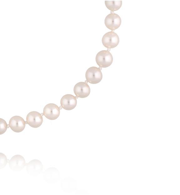 Naszyjnik z klasycznych pereł w odcieniu czystej bieli NPE0364