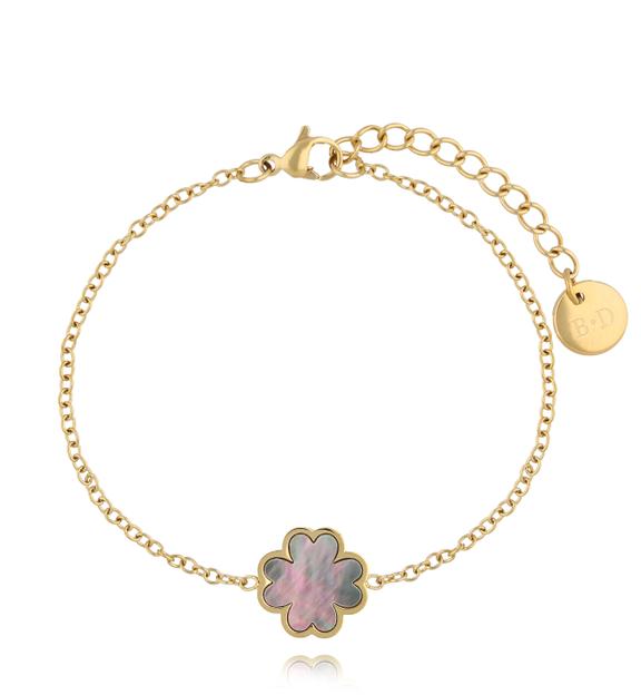 Bransoletka z koniczynką z masą perłową Clover Spirit BSA0657