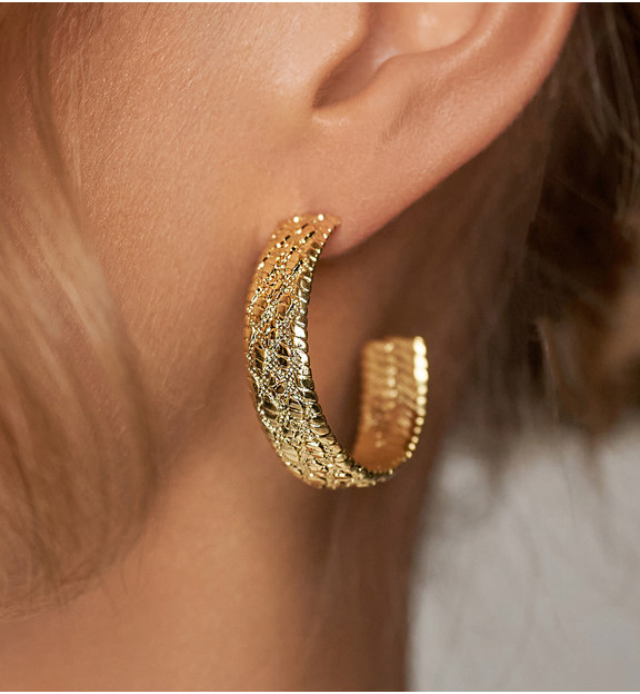 Kolczyki złote koła Amy KRG0998