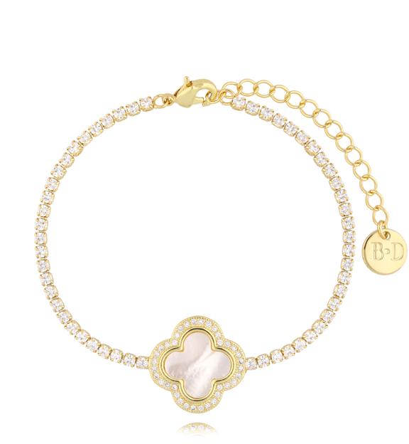 Bransoletka złota z koniczynką Gold Clover BSS0183