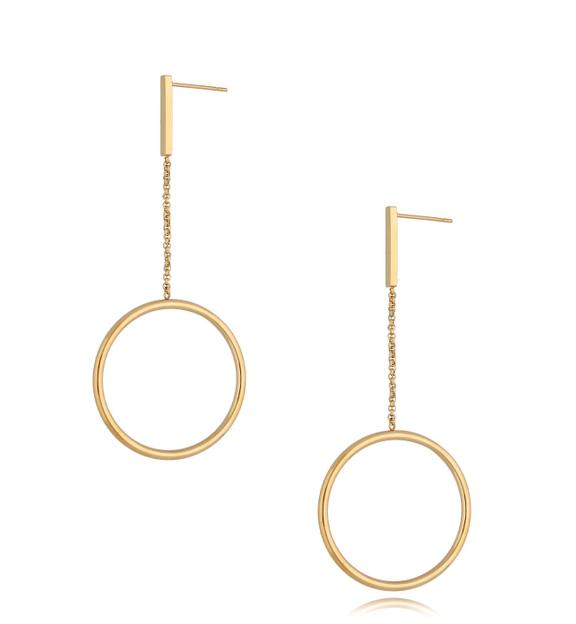Kolczyki złote z kołami Rings KSA0523