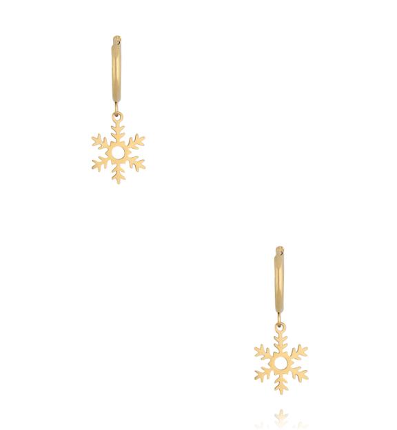 Kolczyki koła ze śnieżynkami KSY0306