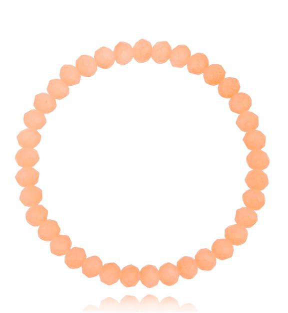 Bransoletka z brzoskwiniowymi kryształkami Luminous Crystal 6 mm BCY0255