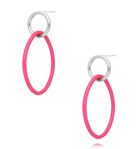 Kolczyki fuksjowo srebrne Dream Earrings KSA1479