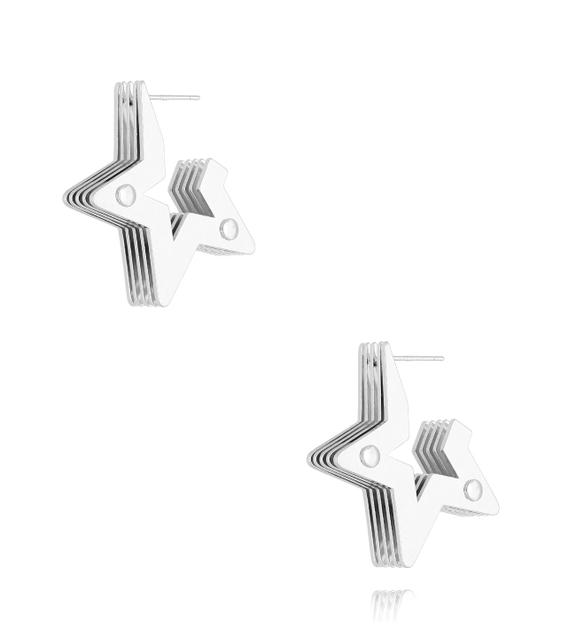 Kolczyki srebrne gwiazdki Downey KRG0968