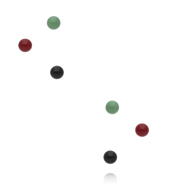 Zestaw kolczyków kuleczek w klasycznych i naturalnych kolorach KMB0055