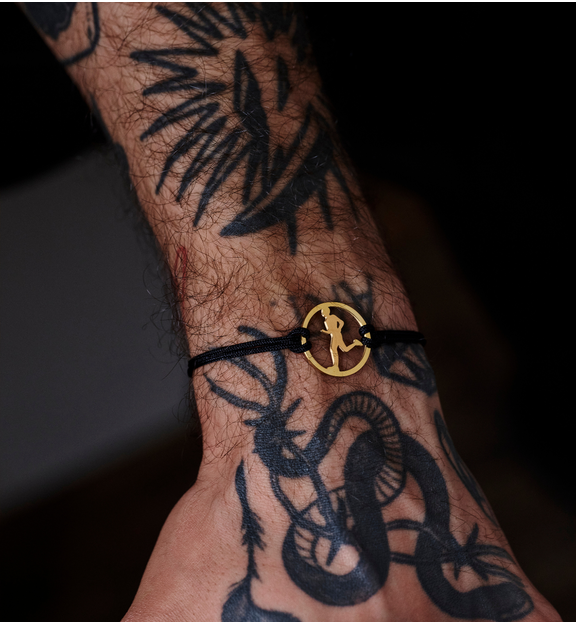 Bransoletka ze złotym biegaczem BGL0472