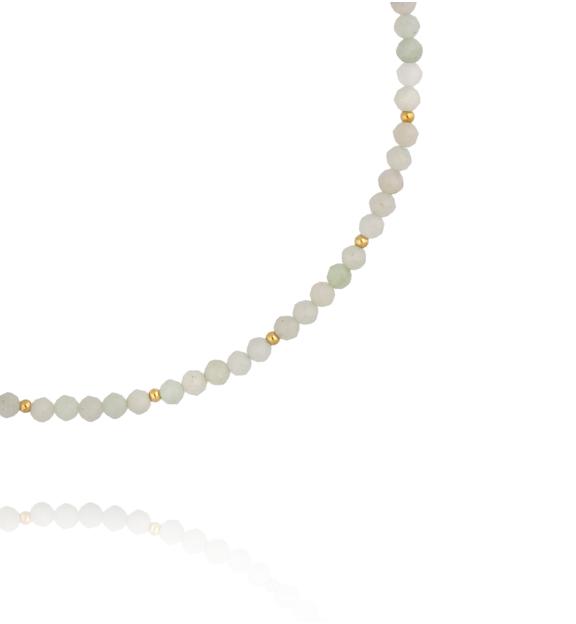 Naszyjnik z zielonymi jadeitami NPA1574