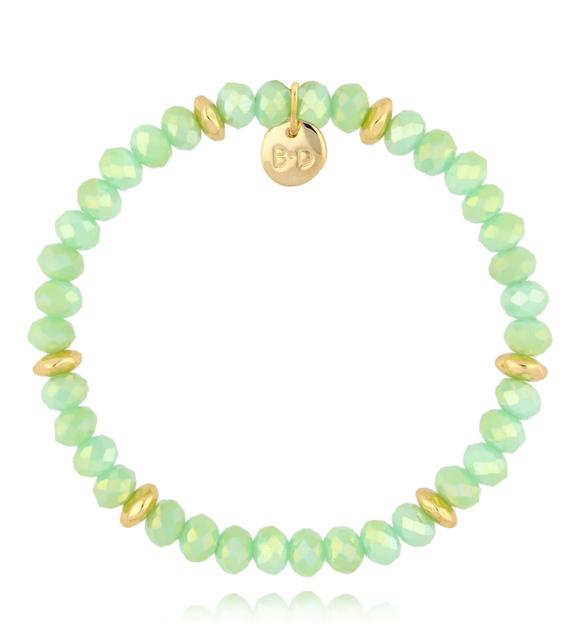 Bransoletka z miętowymi jasnymi kryształkami Clear Sky BPA0359