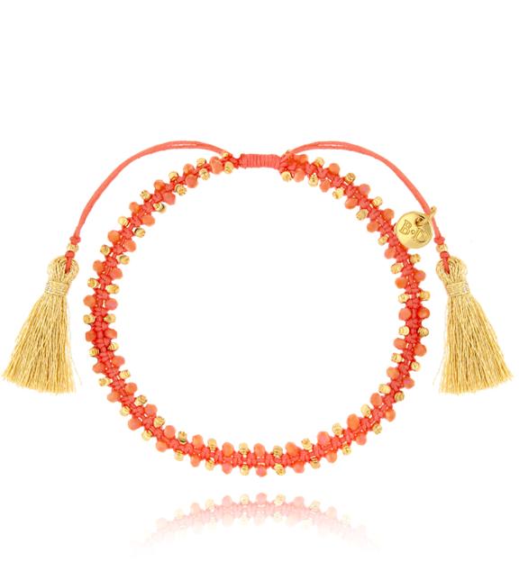 Bransoletka z kryształkami brzoskwiniowa Moana BSC1507