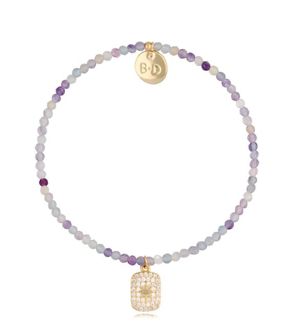 Bransoletka z fluorytami i zawieszką Lifestyle BTW1158