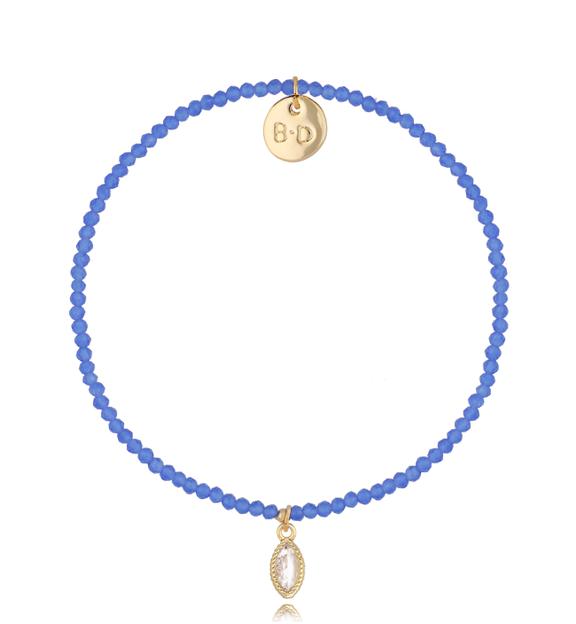 Bransoletka z niebieskimi cyrkoniami  i cyrkonią Lifestyle BTW1177