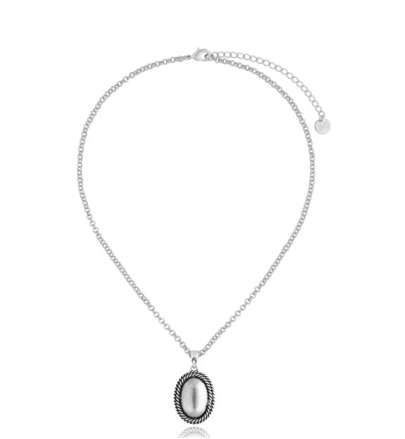 Naszyjnik srebrny z owalną zawieszką Maubeuge NRG0510