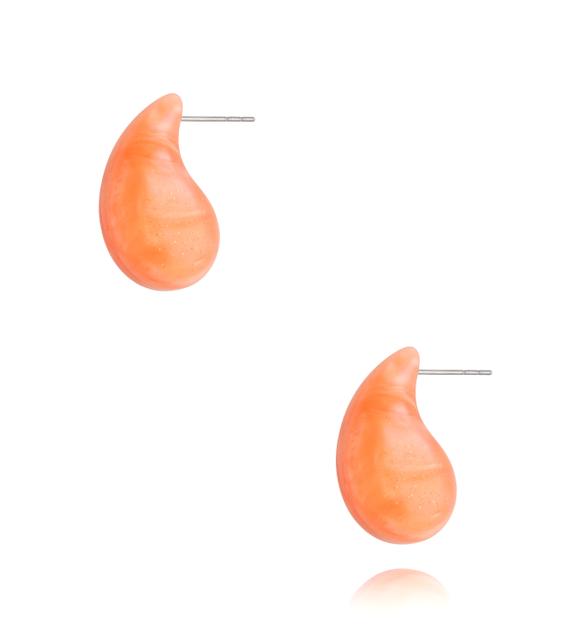 Kolczyki pomarańczowe krople średnie Titim KZA0284