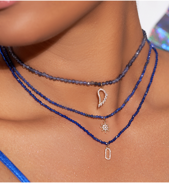 Naszyjnik z lolitami i zawieszką ze skrzydełkiem Fire Mind NTW0750