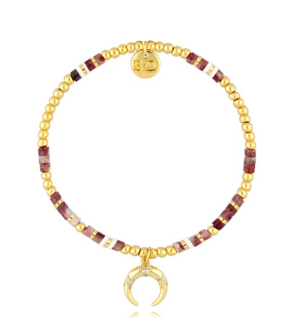 Bransoletka fioletowa z księżycem Marishka BSC1422