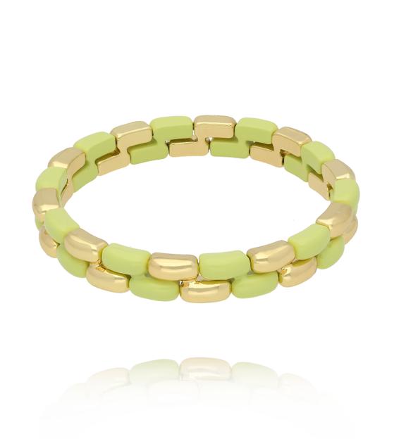 Bransoletka modułowa w pastelowej zieleni BCR0049