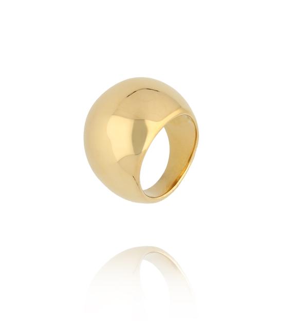 Pierścionek złoty duży gładki PSY0142