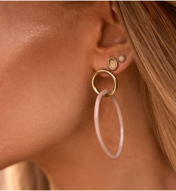 Kolczyki beżowo złote Dream Earrings KSA1508